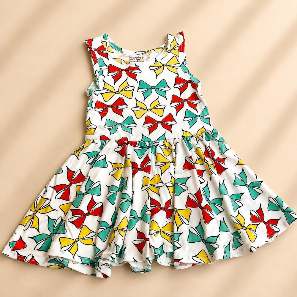 Dot Dot Smile Bow Tank Sleeve Twirl Party Dance Holiday Dress 12/24 Month NEW